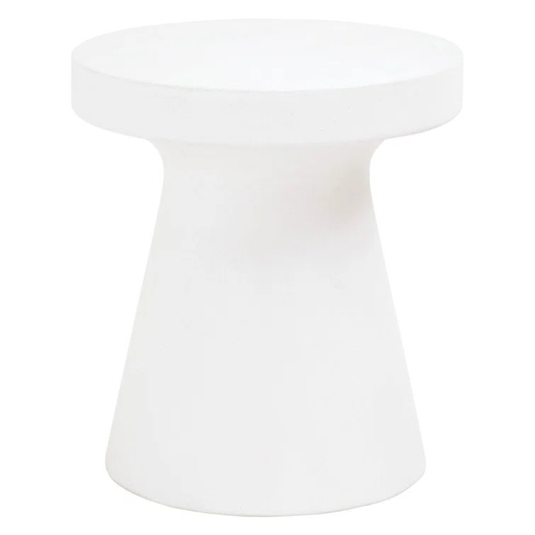 Risy Indoor/Outdoor Round Side Table - Ivory