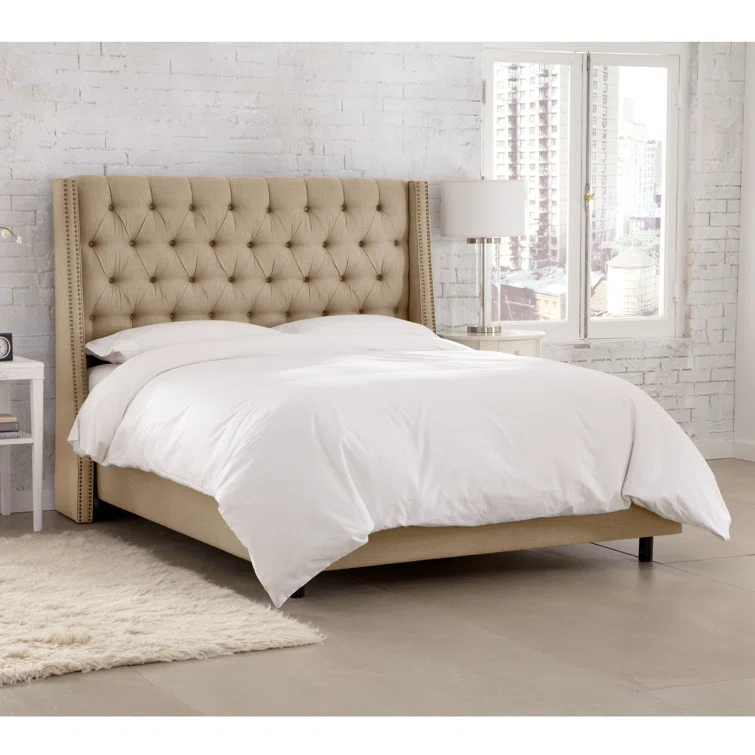 Annabel Upholstered Wingback Bed