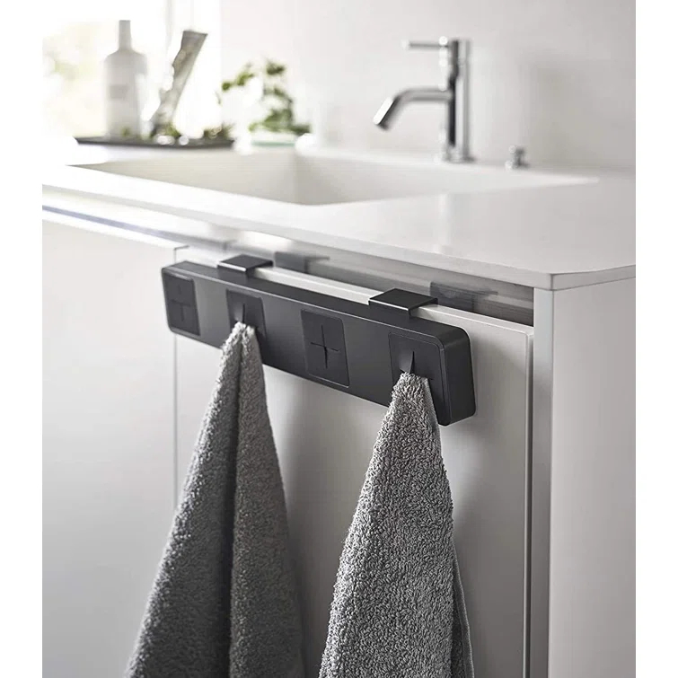 Yamazaki Home Yamazaki Home Self Adhesive Towel Holder, Plastic, No Assembly Req. 5198