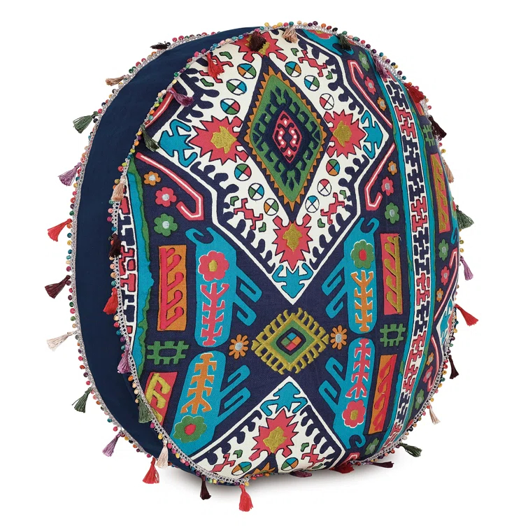 Fairuza Trompe L'Oeil Round Pillow Cover & Insert