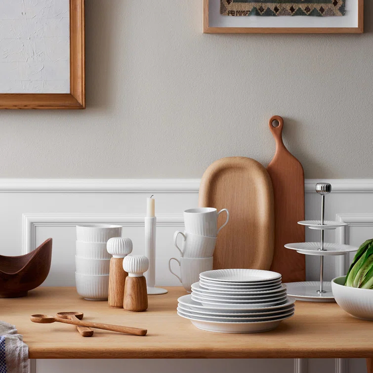 Hammershøi Contemporary White Porcelain 7.5" Dessert Plate