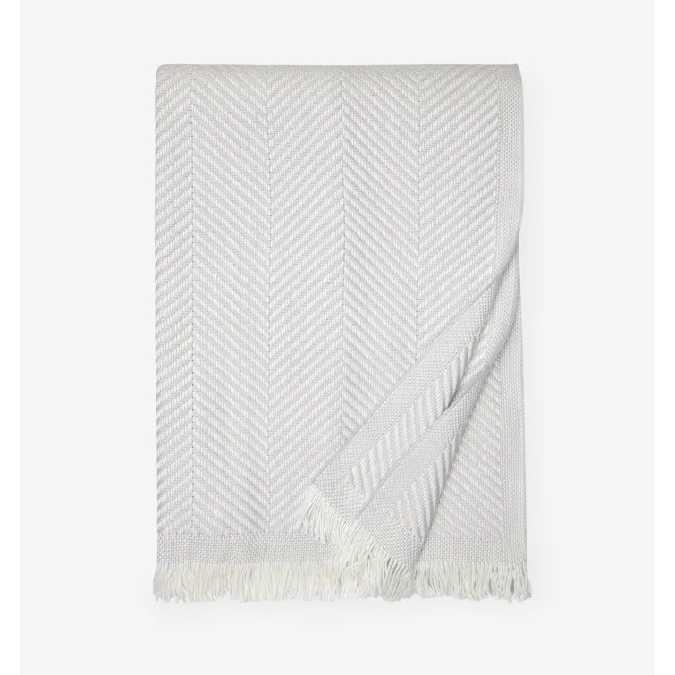 Gray Cotton Bohemian Fringe Throw Blanket