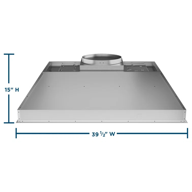 39.75" 1220 CFM Convertible Insert Range Hood in Stainless Steel with Nightlight Wi-Fi Remote Control Included