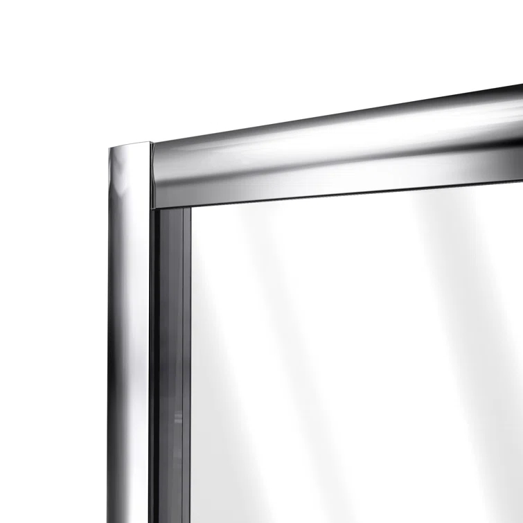 Flex 32" W x 72" H Pivot Frameless Shower Door with Clear Max Technology