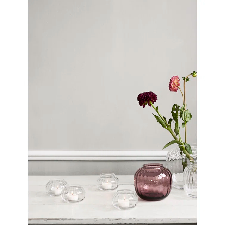 Clear Glass Primula Tealight Candle Holder