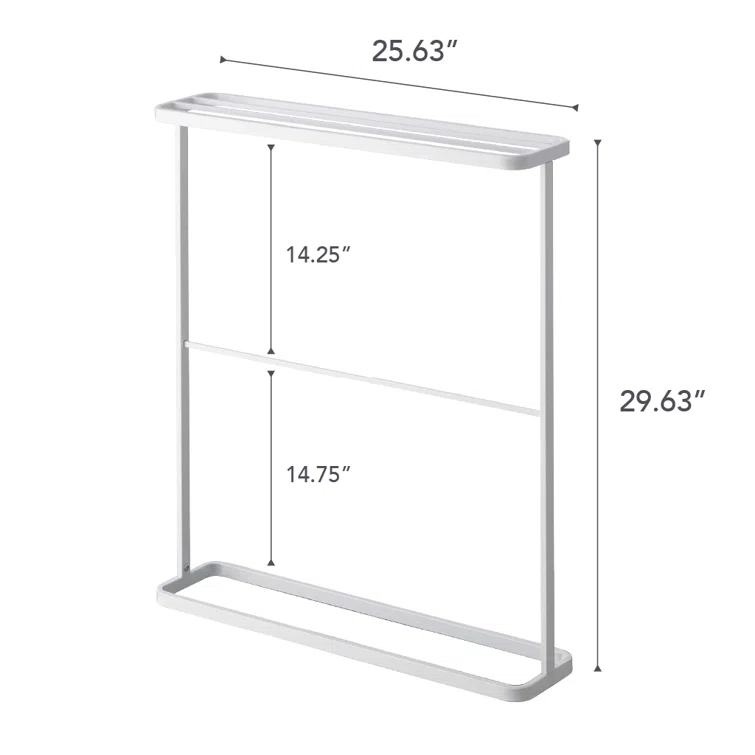 Yamazaki Home Bath Towel Hanger - Bathroom Organizer Storage Holder Dry Rack, Steel