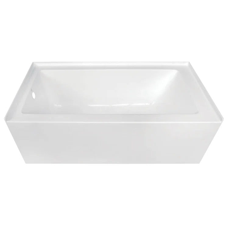 Kingston Brass Aqua Eden 60-Inch Acrylic Rectangular 3-Wall Alcove Tub