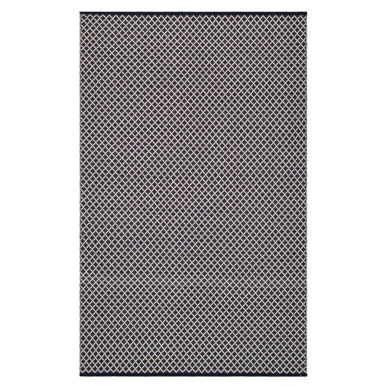 Trellis Navy Handwoven Indoor/Outdoor Rug