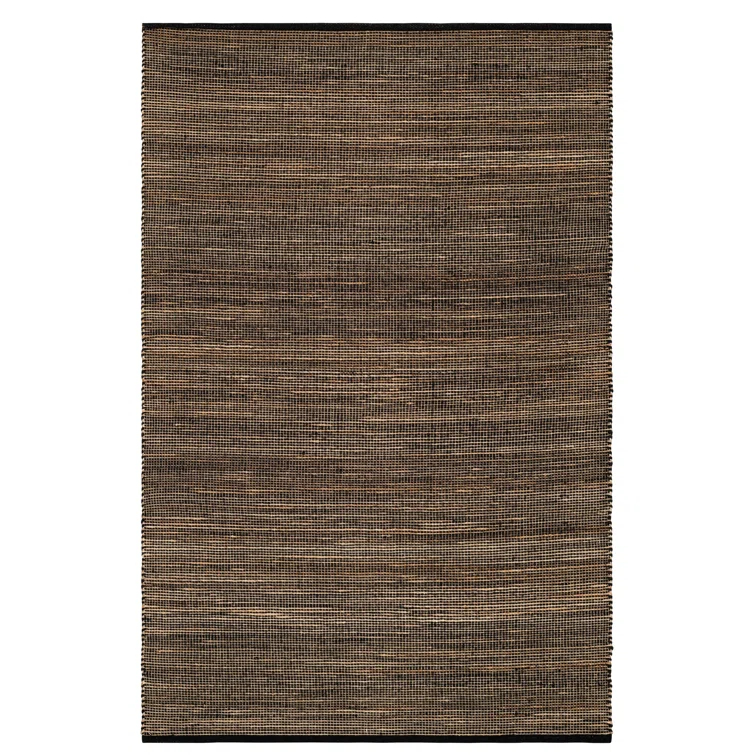 Seed Black/Natural Handwoven Jute Rug