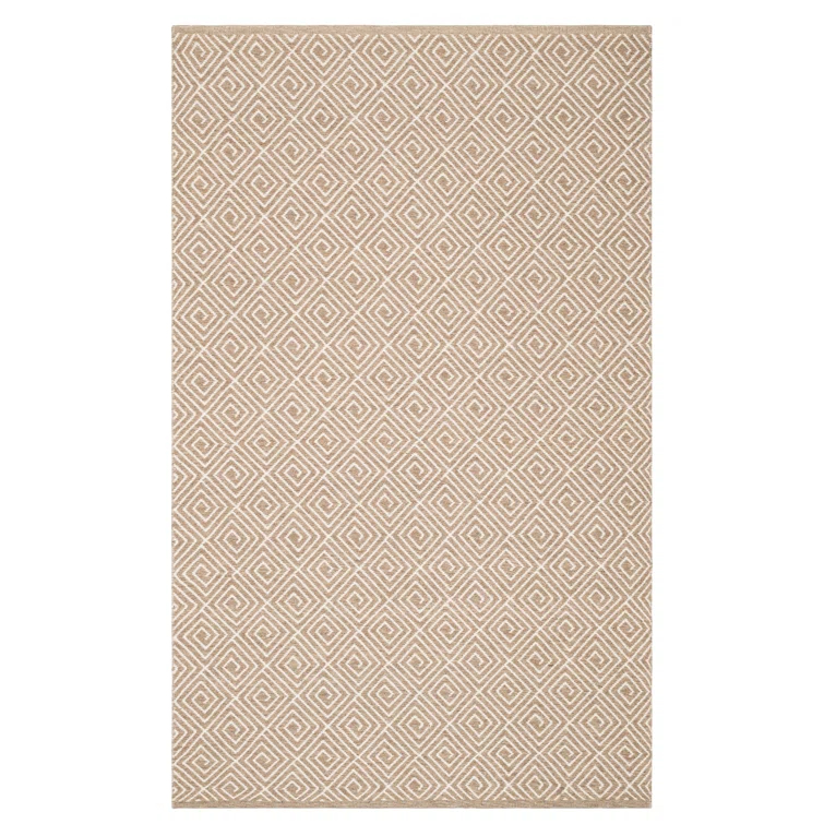 Geo Diamond Natural/Ivory Handwoven Wool Rug