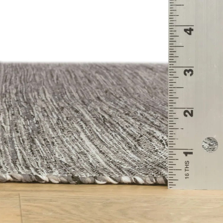 Solid Grey Handwoven Handwoven Indoor/Outdoor Rug