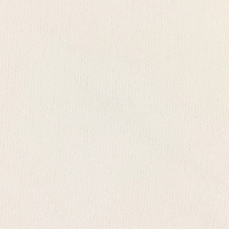 Teak and Woven Off-White Outdoor L-Shaped Sectional