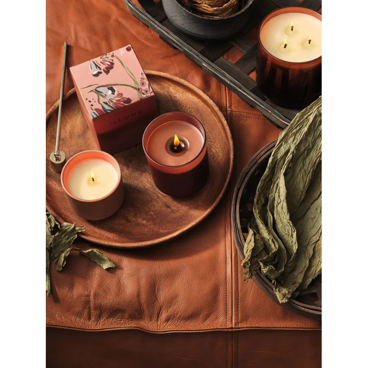 Laya Terra Tabac Scented Jar Candle with Ceramic Holder