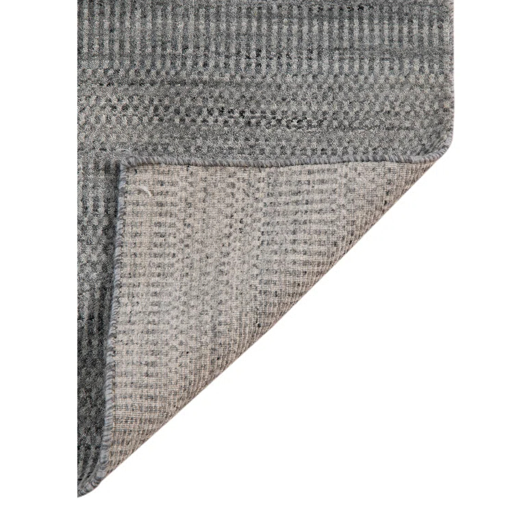 Adamsburg Striped Hand-Woven Gray Area Rug