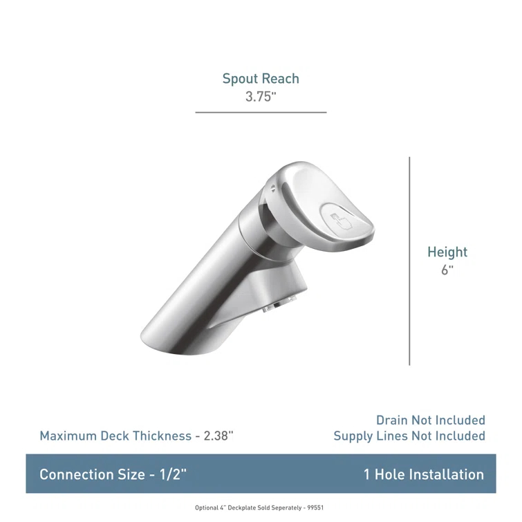 M-Press One Handle Centerset Metering Bathroom Single Hole Faucet