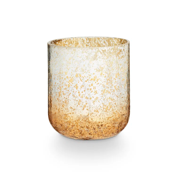 ILLUME Noble Holiday Balsam & Cedar Large Crackle Glass Candle