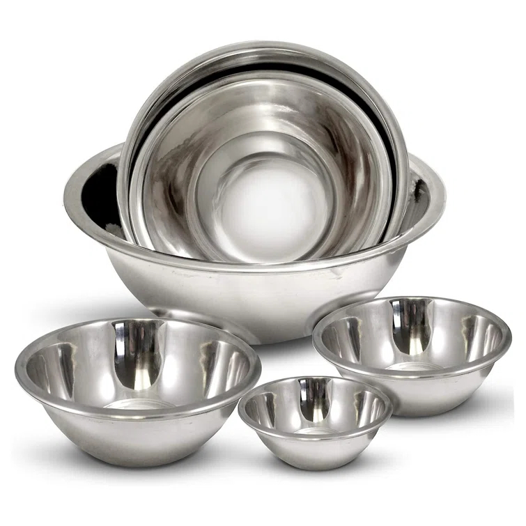 Stainless Steel 6 Piece Nested Mixing Bowl Set (Set of 6)