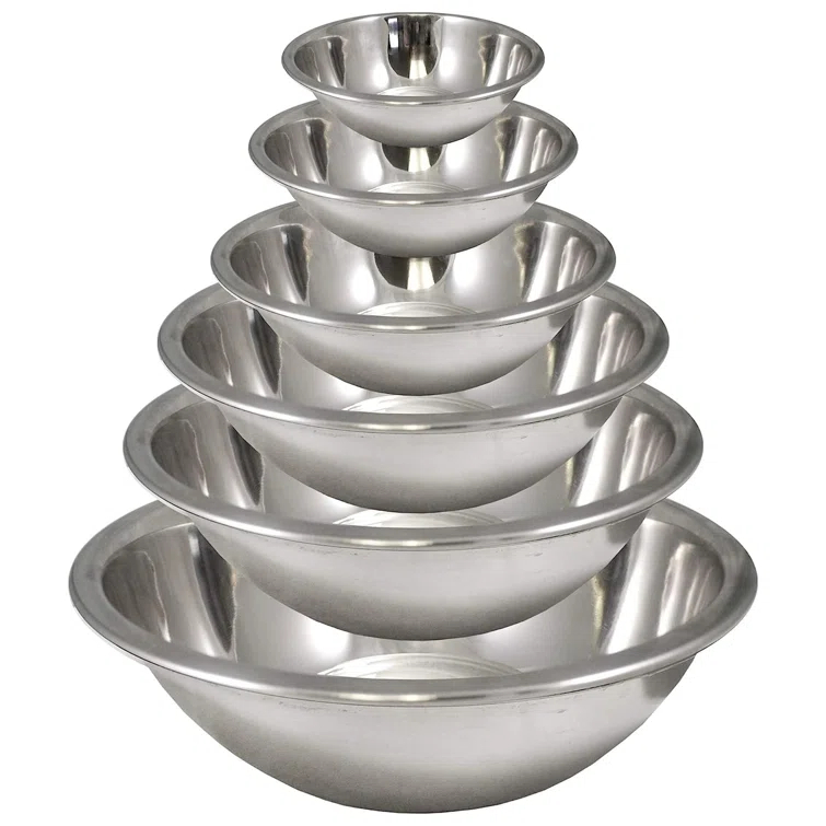 Stainless Steel 6 Piece Nested Mixing Bowl Set (Set of 6)