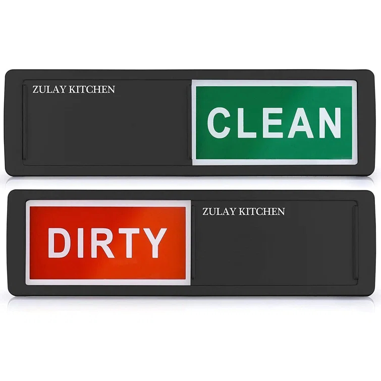 Zulay Kitchen Acrylic Dishwasher Clean Dirty Magnet Sign