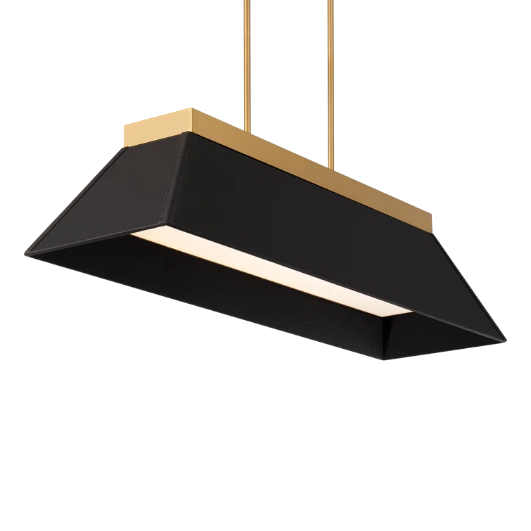 Bentley 1 - Light Black/Aged Brass LED Pool Table Lights Pendant