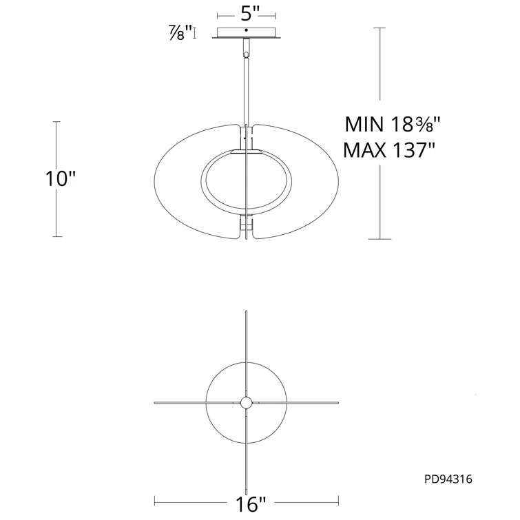 Echelon 1 - Light LED Geometric Pendant