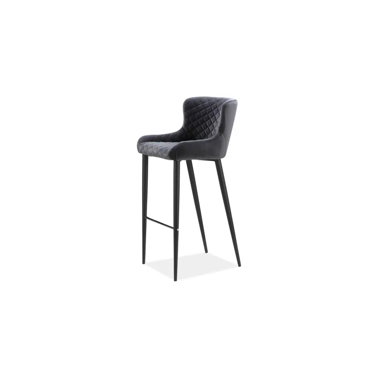 Etta Dark Grey Metal Contemporary Counter Stool