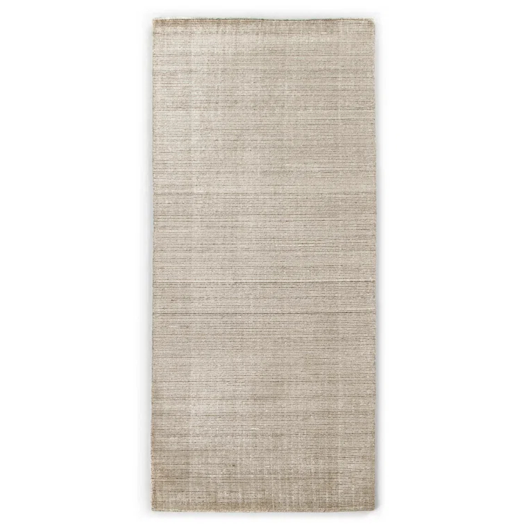 Amaud Brown and Cream Wool Blend Runner Rug 3' x 9'