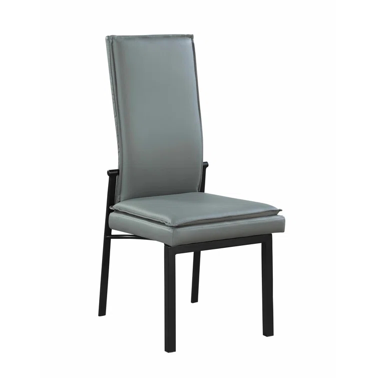 Monica Faux Leather Upholstered Metal Side Chair