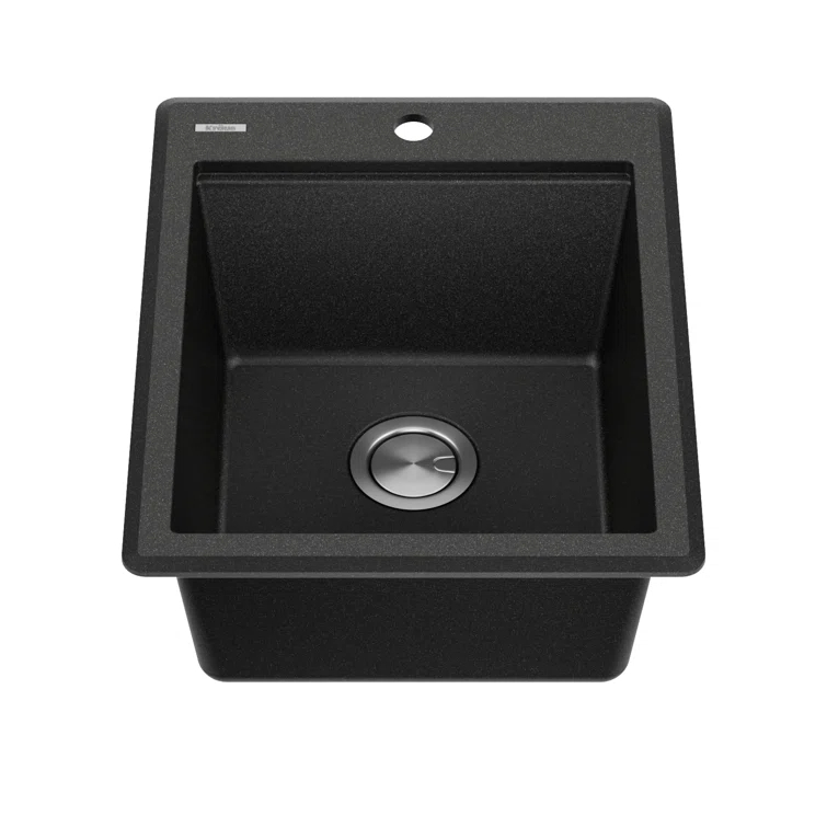 KRAUS Bellucci Granite Composite Workstation Drop-In Top Mount Single Bowl Kitchen Sink with Accessories