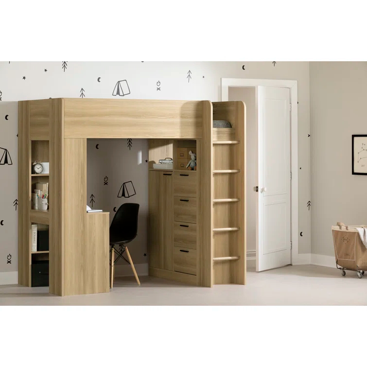 South Side Living Logik Twin Loft Bed with Bookcase by South Side Living