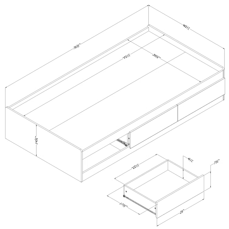 Bethany 3 Drawer Platform Bed by Sand & Stable™ Baby & Kids