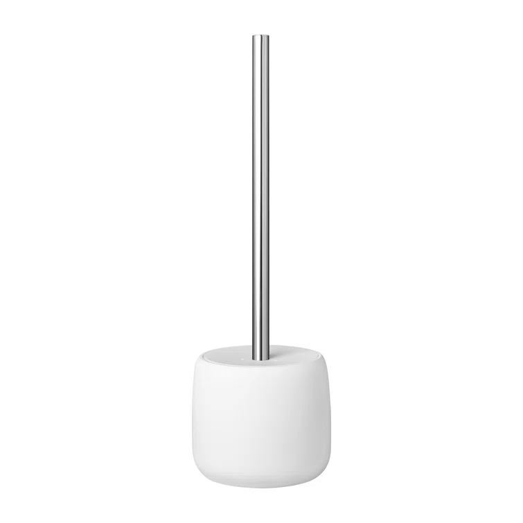 Blomus SONO White Decorative Toilet Plunger and Holder