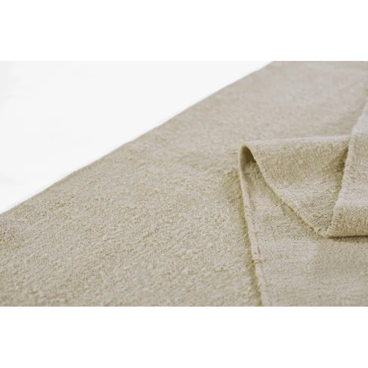 Ivory Handmade Wool Flat Woven Reversible Rug 8' x 11'