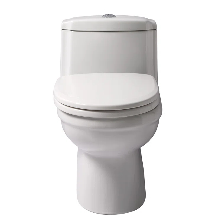 Whitehaus Collection Magic 1.6 Gallons GPF Elongated Comfort Height Floor Mounted One-Piece Toilet (Seat Included)