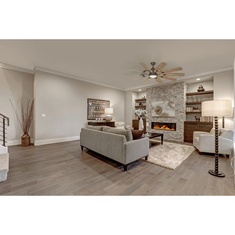 65" Barn 10 - Blade LED Smart Standard Ceiling Fan with Remote Control and Light Kit Included