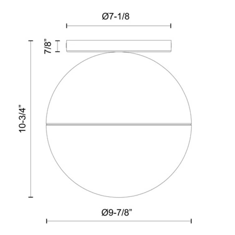 Monae Single Light Glass Flush Mount