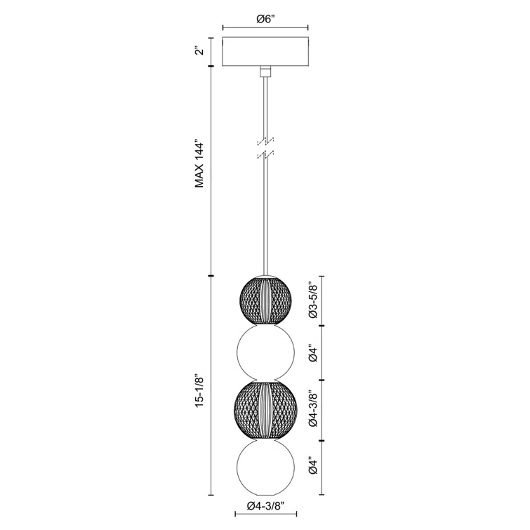 Onyx 1 - Light LED Unique/Statement Pendant