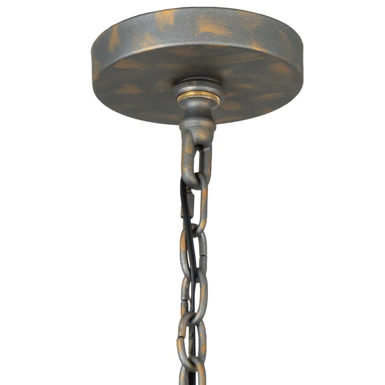 Antonia 8-Light Crystal Bronze Chandelier with Gold Accents