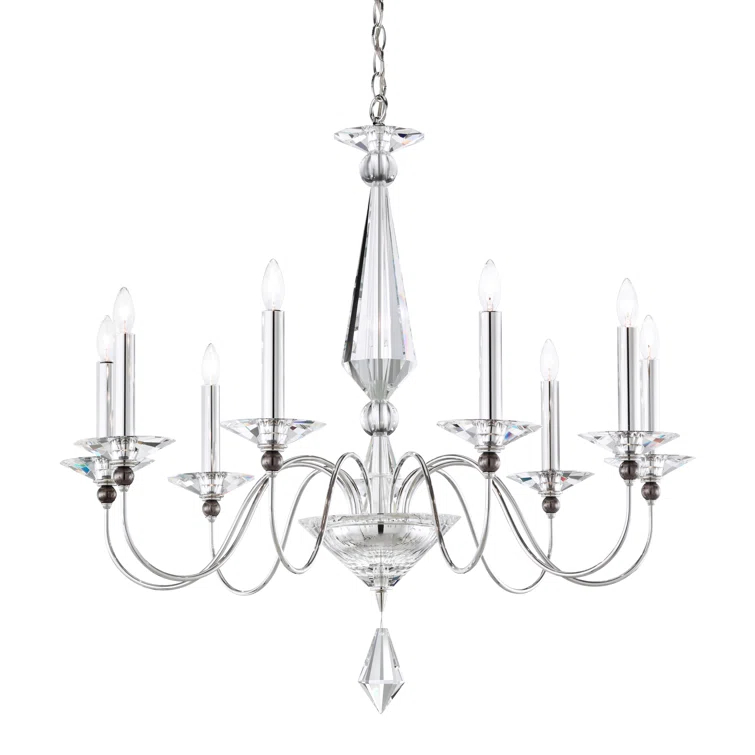 Jasmine 9 - Light Glass Classic / Traditional Chandelier