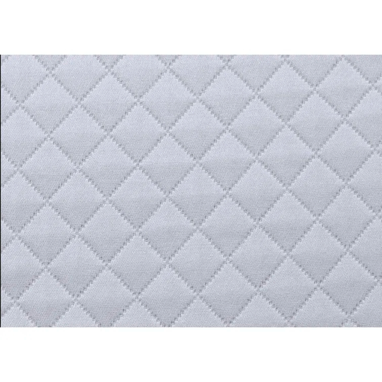 Timeless Diamond Piqué Matelassé Cotton Coverlet in Tin