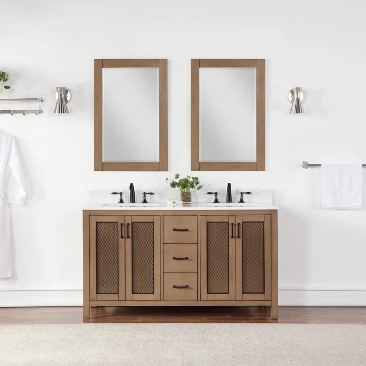 Ivy Wood Flat Wall Mirror