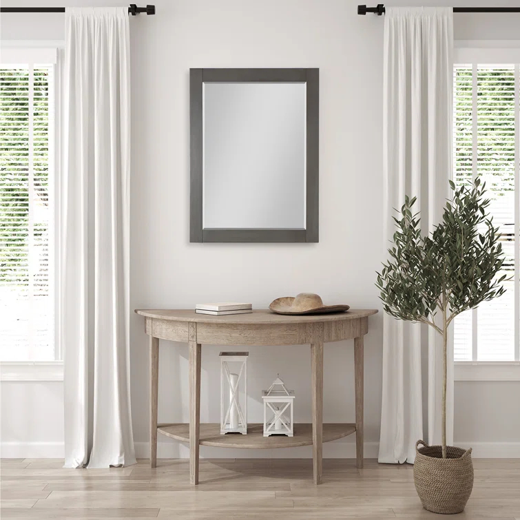 Ivy Wood Flat Wall Mirror
