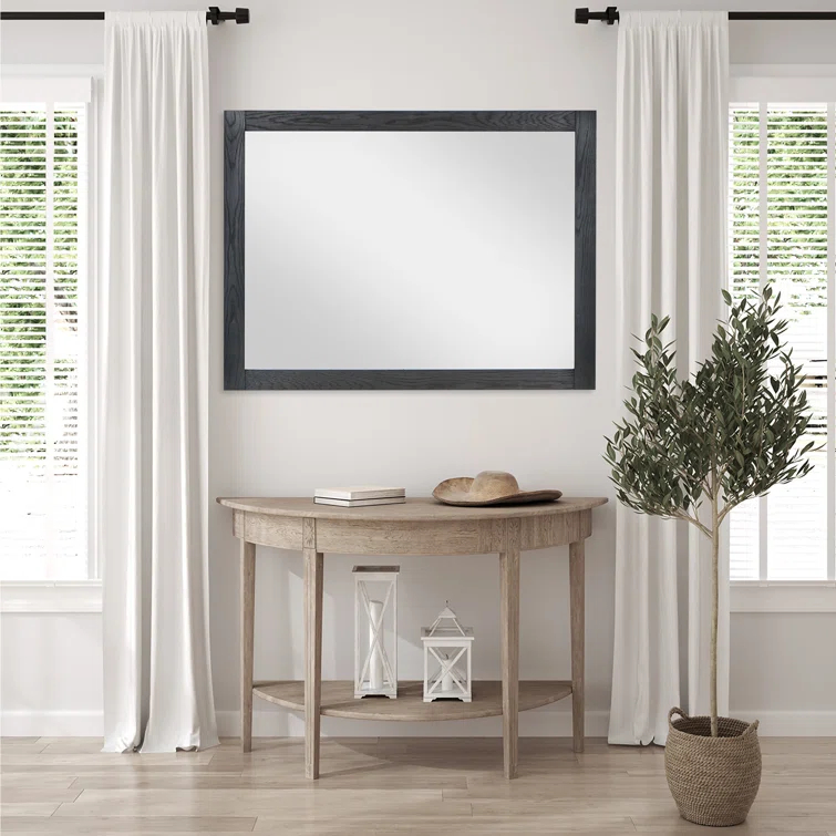 Ivy Wood Flat Wall Mirror
