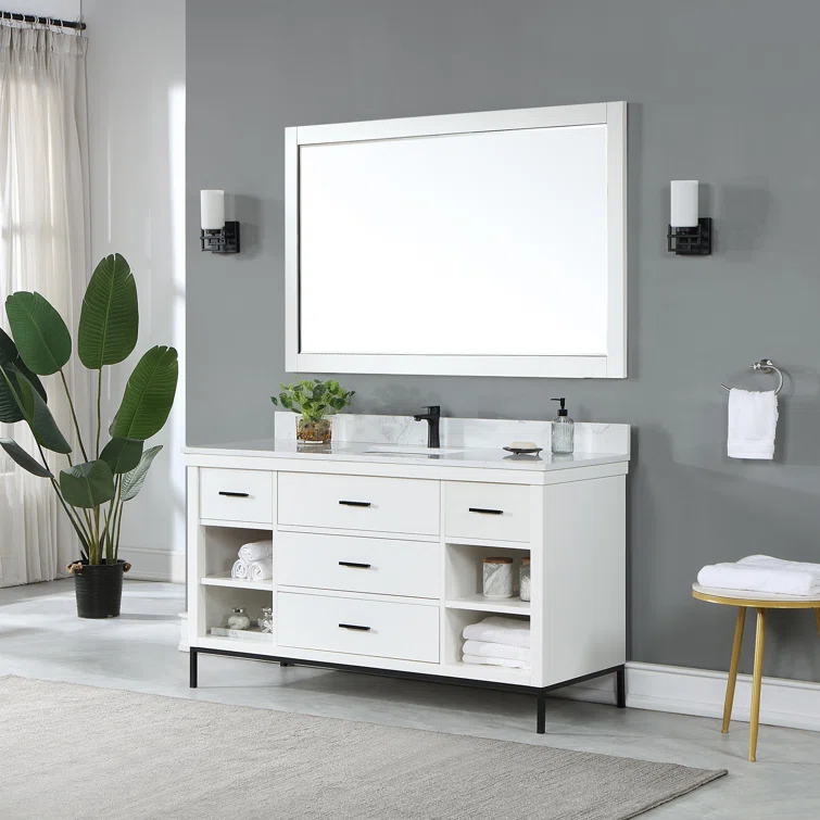Ivy Wood Flat Wall Mirror
