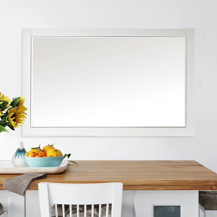 Ivy Wood Flat Wall Mirror