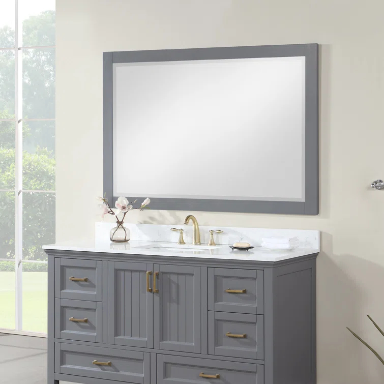 Ivy Wood Flat Wall Mirror