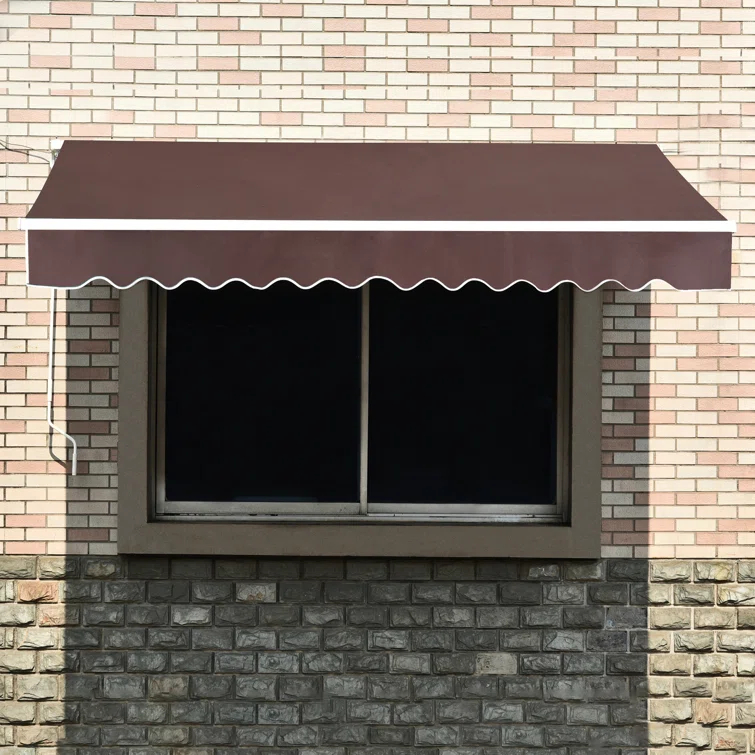 Manual Retractable Patio Door Window Awning Sunshade Shelter Outdoor Canopy