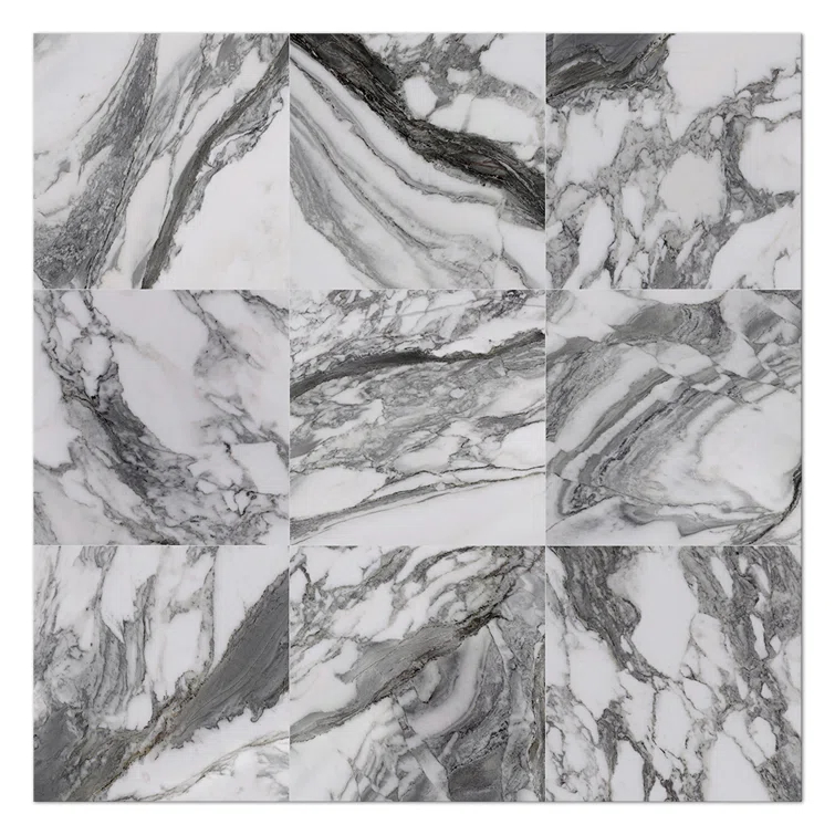 Supreme Tile Senzia Square 7.87 in. x 7.87 in. Matte Porcelain Marble look Floor and Wall Tile