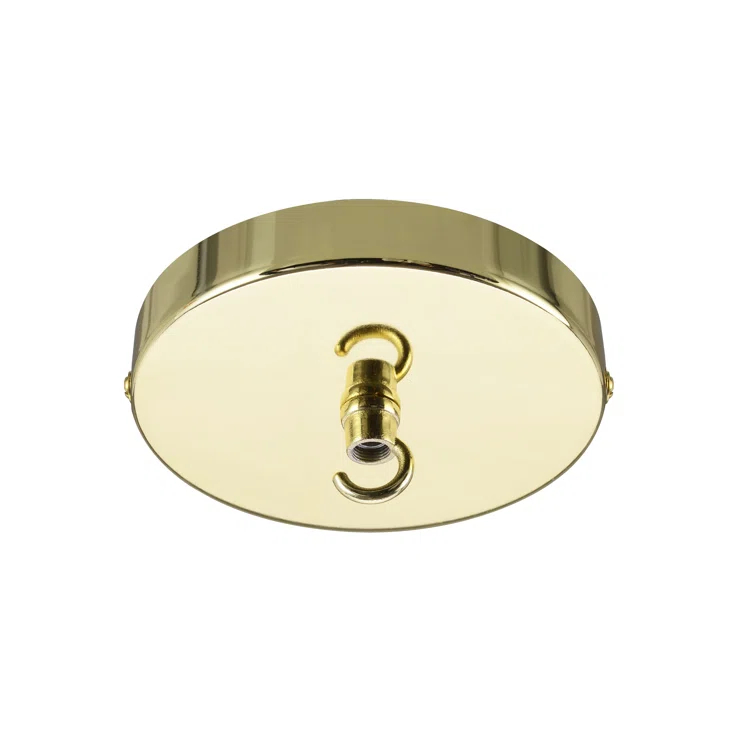 Aspen Creative Corporation 21510-32 Aspen Creative 21510-12 Canopy Kit, 4-3/4"D with Hook, 7/16" Center Hole, Matte Black, 2PK (Set of 2)