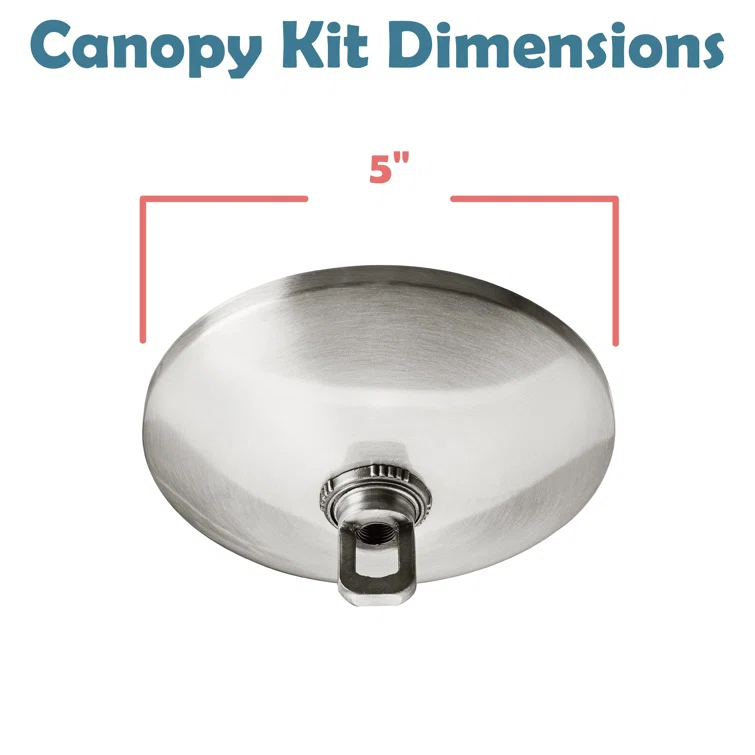 Aspen Creative 21511-12 Canopy Kit, 5"D with Collar Loop, 1" Center Hole, Oil Rubbed Bronze, 2PK
